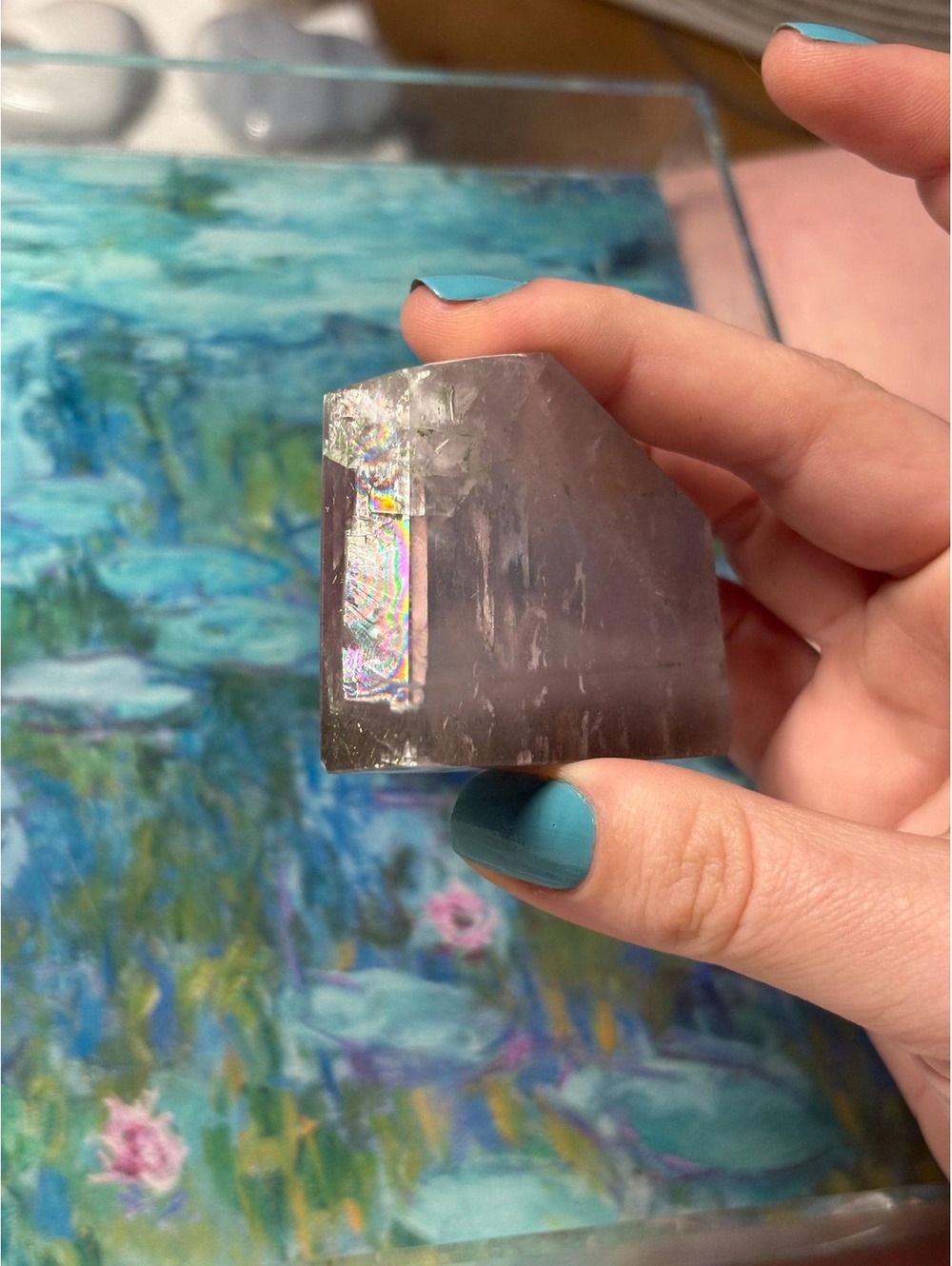 Purple Optical Calcite Crystal with Marcasite | Madagascar